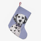 Petite Chaussette De Noël Peinture Dalmatienne - Cute Original Chien Art (Devant (Accrochage))
