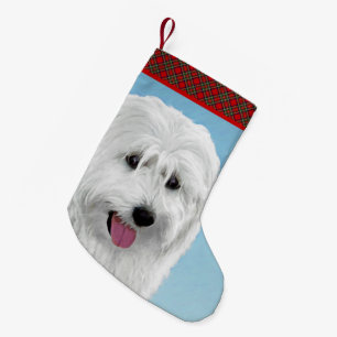 Petite Chaussette De Noël Peinture de Berger de Plaine Polonais - Art Canin