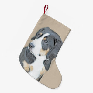 Petite Chaussette De Noël Peinture de Chien de Montagne bernois - Art origin
