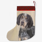 Petite Chaussette De Noël Peinture de linge bluetick - mignon chien original (Dos)