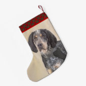 Petite Chaussette De Noël Peinture de linge bluetick - mignon chien original (Dos (Accrochage))