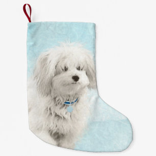 Petite Chaussette De Noël Peinture en coton de Tuléar - Joli art original po