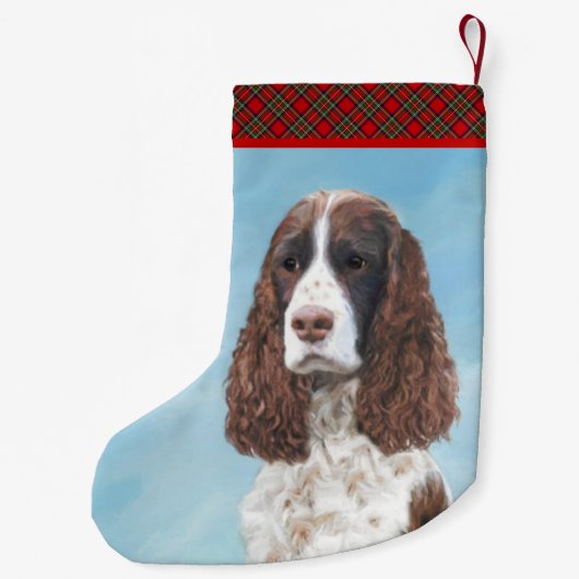 Petite Chaussette De Noël Peinture espagnole Springer anglaise Peinture orig (Dos)