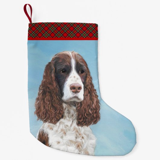 Petite Chaussette De Noël Peinture espagnole Springer anglaise Peinture orig (Devant)