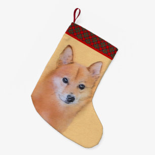 Petite Chaussette De Noël Peinture finlandaise Spitz - Jote Original Chien A