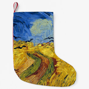 Petite Chaussette De Noël Peinture impressionniste Champs de blé de Van Gogh