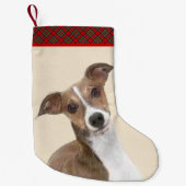 Petite Chaussette De Noël Peinture italienne Greyhound - Cute Original Chien (Devant)