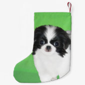 Petite Chaussette De Noël Peinture japonaise de chiot - Art original de chie (Dos)