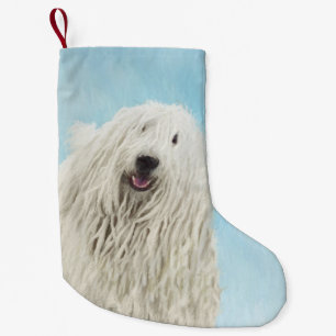 Petite Chaussette De Noël Peinture Komondor - Cute Original Chien Art