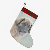 Petite Chaussette De Noël Peinture Leonberger - Joli art original chien (Devant (Accrochage))