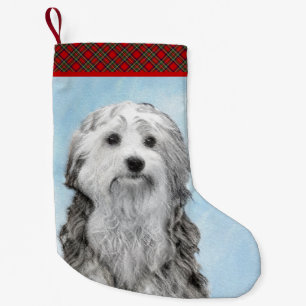 Petite Chaussette De Noël Peinture Lowchen - Cute Original Chien Art