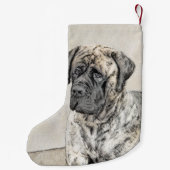 Petite Chaussette De Noël Peinture mastiff anglaise (Brindle) - Dog Art (Dos)