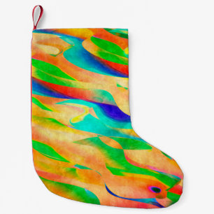 Petite Chaussette De Noël peinture multicolore art fond d'écran abstrait
