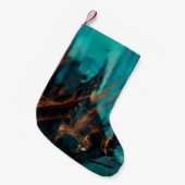 PETITE CHAUSSETTE DE NOËL PEINTURE MULTICOLORÉE (Devant (Accrochage))