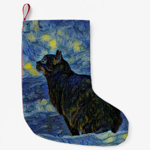 Petite Chaussette De Noël Peinture numérique Chat Shambhala à Vincent Van Go