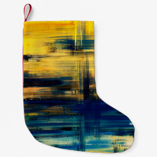Petite Chaussette De Noël peinture paysage d'art Abstrait, illust arrière -