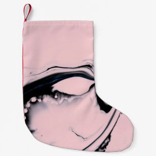 PETITE CHAUSSETTE DE NOËL PEINTURE ROSE NOIRE ABSTRAITE SUR ARRIÈRE - PLAN P