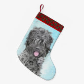 Petite Chaussette De Noël Peinture russe Terrier noir - Chien original migno (Devant (Accrochage))
