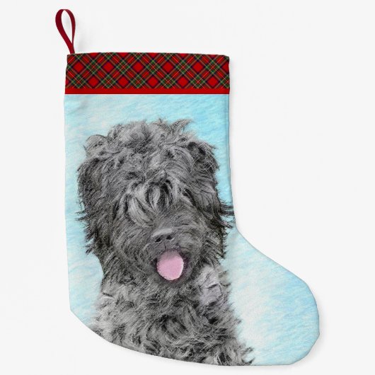 Petite Chaussette De Noël Peinture russe Terrier noir - Chien original migno (Devant)