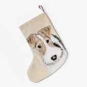Petite Chaussette De Noël Peinture Terrier de Renard de fil - Cute Original  (Dos (Accrochage))