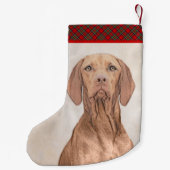 Petite Chaussette De Noël Peinture Vizsla - Joli art original chien (Dos)