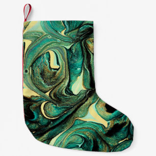 Petite Chaussette De Noël Peintures acryliques aquamarines : arrière - plan