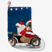 Petite Chaussette De Noël Pekingese Chien Noël Père Noël (Devant)