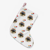 Petite Chaussette De Noël Pekingese Dog with Hearts Saint-Valentin (Devant (Accrochage))