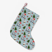 Petite Chaussette De Noël Penguin Père Noël Joyeux Joyeux motif d'arbre de N (Devant (Accrochage))