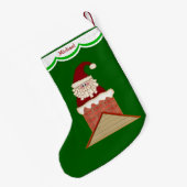 Petite Chaussette De Noël Père Noël à Chimney Personnalisé (Dos (Accrochage))