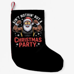 Petite Chaussette De Noël Père Noël afro-américain Pyjama de Noël