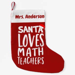 Petite Chaussette De Noël Père Noël aime les professeurs de mathématiques mi