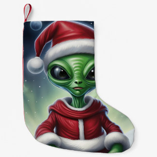 Petite Chaussette De Noël Père Noël Alien