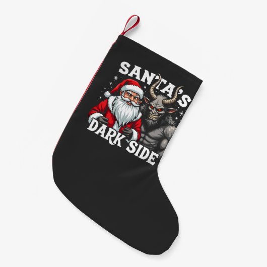 Petite Chaussette De Noël Père Noël Dark Side Christmas Evil Krampus (Devant (Accrochage))