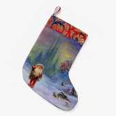 PETITE CHAUSSETTE DE NOËL PÈRE NOËL DES GNOMS (Devant (Accrochage))