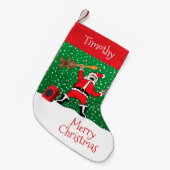 Petite Chaussette De Noël Père Noël en métal lourd (Devant (Accrochage))