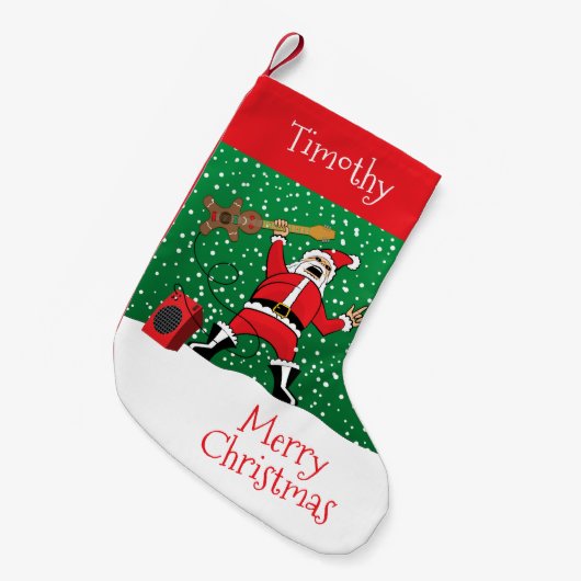 Petite Chaussette De Noël Père Noël en métal lourd (Devant (Accrochage))