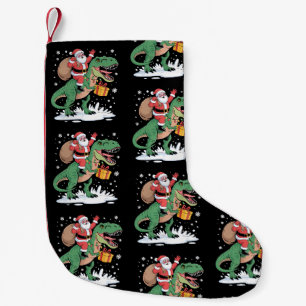 Petite Chaussette De Noël Père Noël équitation Dinosaur T Rex Noël Noël Noël