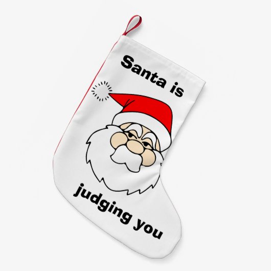 Petite Chaussette De Noël père Noël vous juge drôle Noël (Devant (Accrochage))