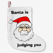 Petite Chaussette De Noël père Noël vous juge drôle Noël (Devant)