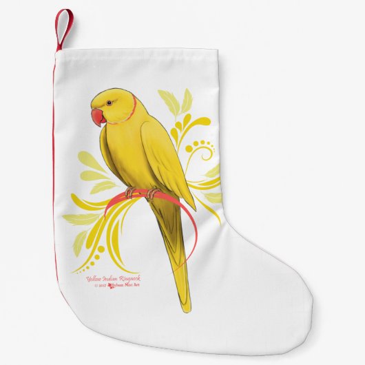 Petite Chaussette De Noël Perroquet indien Ringneck (Devant)