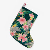 Petite Chaussette De Noël Perroquet motif mignon et sans couture sur gre (Devant (Accrochage))