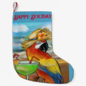 Petite Chaussette De Noël Perroquets de fête (Devant)