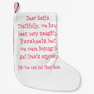 Petite Chaussette De Noël Perruches vilaines