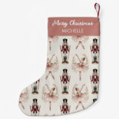 Petite Chaussette De Noël Personalized Christmas Nutcracker & Ballerina      (Dos)