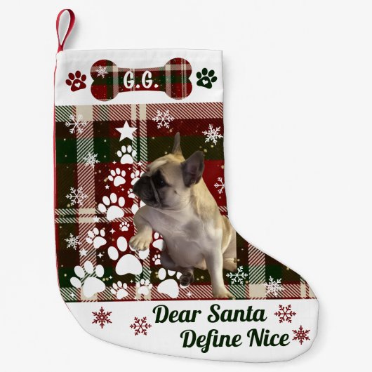Petite Chaussette De Noël Personalized Dog, Cat, Animal Christmas Stocking (Devant)