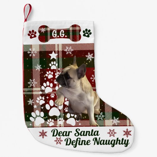 Petite Chaussette De Noël Personalized Dog, Cat, Animal Christmas Stocking (Devant)