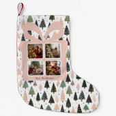 Petite Chaussette De Noël Personalized Modern Pink Christmas  (Devant)