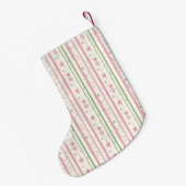 Petite Chaussette De Noël Personalized Pink Coquette Auntie Holiday (Dos (Accrochage))