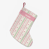 Petite Chaussette De Noël Personalized Pink Coquette Auntie Holiday (Devant (Accrochage))